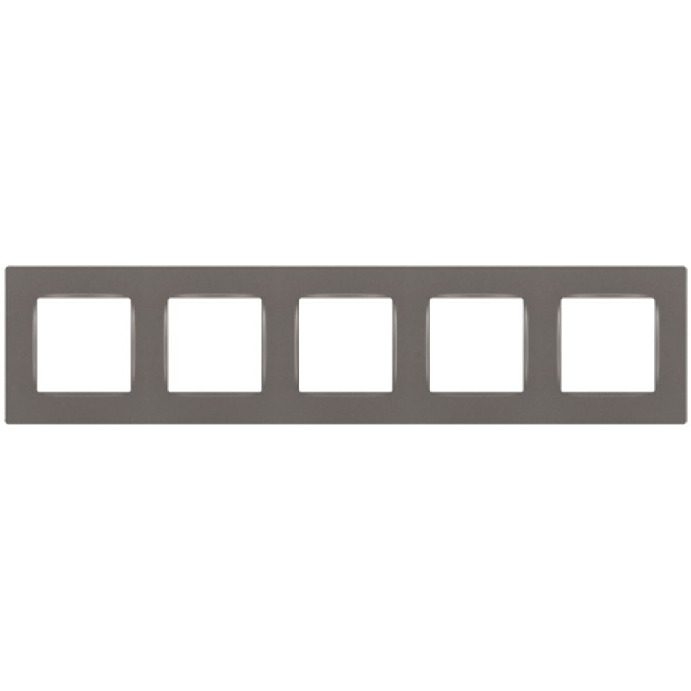 Рамка для розеток и выключателей ЭРА Серия 12 12-5205-16 на 5 постов, Классик, титан | ЭРА 12 Титан