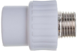 Муфта комбинированная PPR нар. р. 20х1/2, белый, РТП (10662)