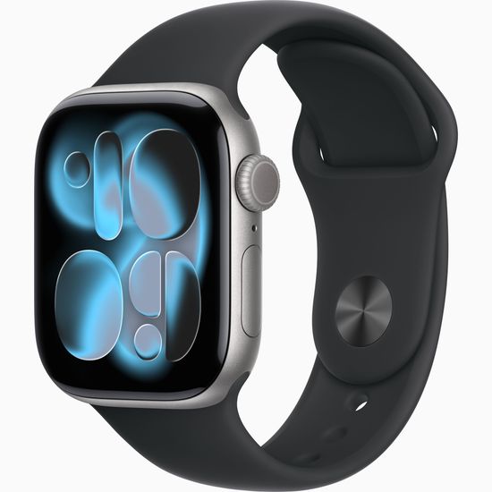 Apple Watch Series 11 GPS 42mm Space Gray Aluminium Case with Black Sport Band