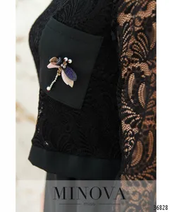 Платье 8619-черный Minova