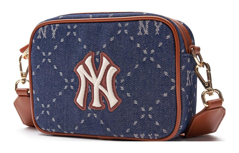 MLB PVC Camera Bag, Shoulder Bag, Crossbody Bag Regular Unisex Denim Blue