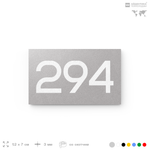 Номер на дверь 294, табличка на дверь для офиса, квартиры, кабинета, аудитории, склада, серая 120х70 мм, Айдентика Технолоджи