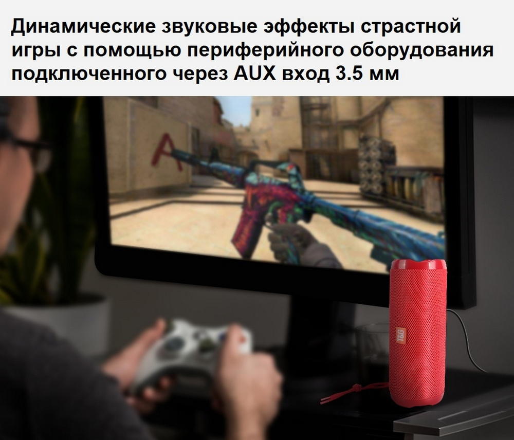 Беспроводная колонка TG-191 (10W/TF/FM/USB)