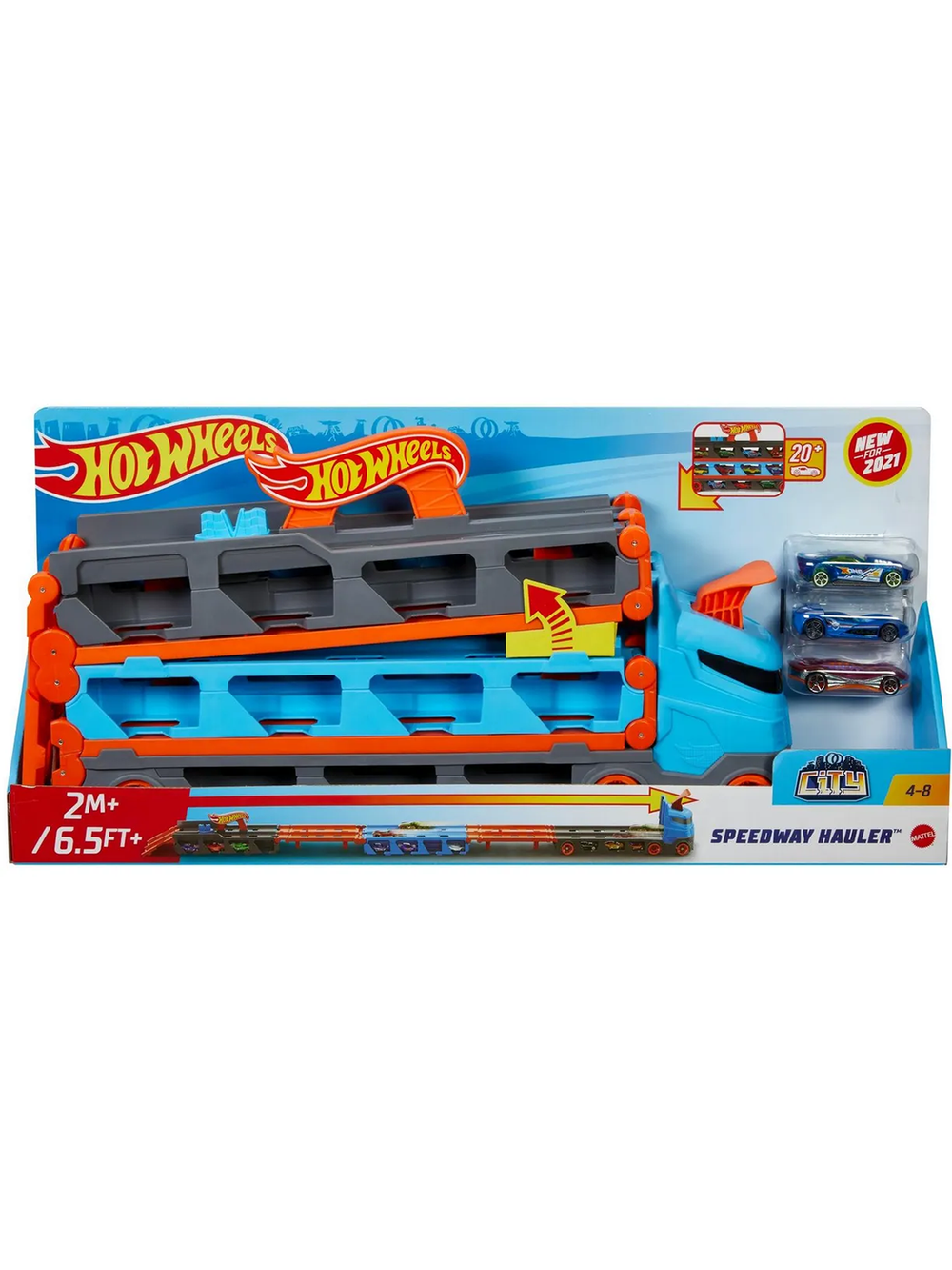 Игровой набор Hot Wheels Скоростная автотрасса 1:64 | Hot Wheels Speed Track Set | Gvg37 гоночная трасса для машинок  4+