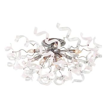 CL222191 Рандом Хром+Прозр+Бел Св-к Люстра