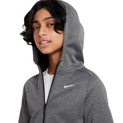 Кофта для мальчика теннисная Nike Therma-FIT Full-Zip Hoodie - black/white
