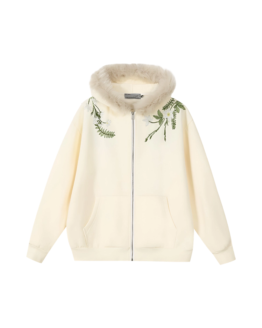 Худи HARSHandCRUEL "Flowers" Fur Hoodie