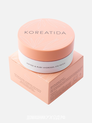 Патчи для глаз с пептидами и рубиновой пудрой Peptide&Ruby Hydrogel Eye Patch, Koreatida, 60 шт