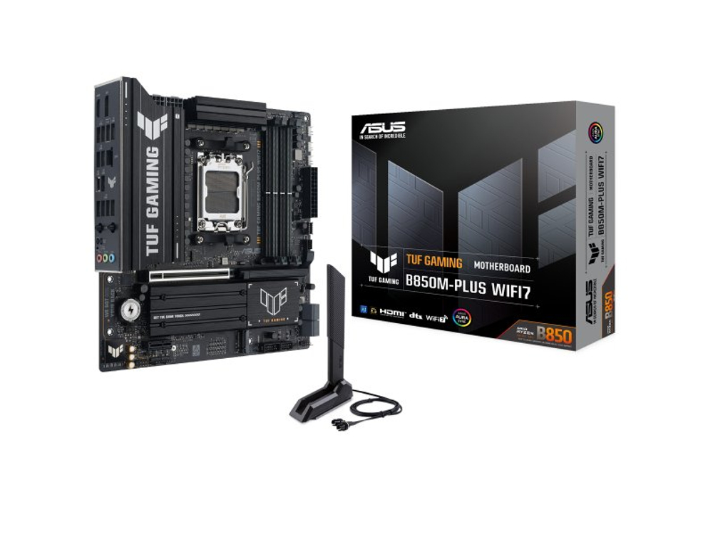 Материнская плата Asus Tuf Gaming B850m-plus Wifi7, Socket AM5, AMD B850, mATX, RTL [90MB1MU0-M0EAY0]
