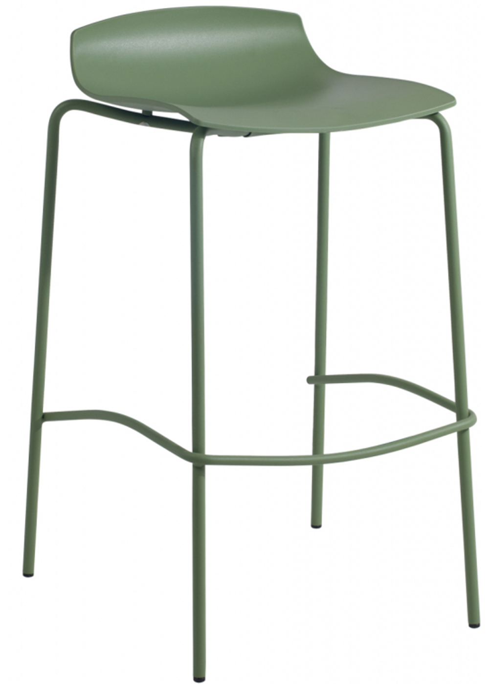 Табурет пластиковый барный Papatya X-Treme BSS Pro, зеленый