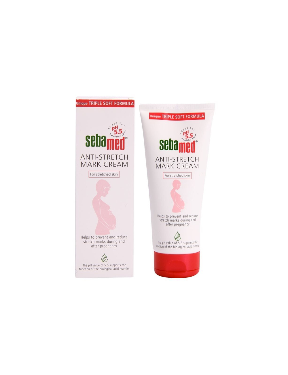 Sebamed Anti-Stretch Mark Cream - крем для тела, который уменьшает существующие растяжки и предотвращает образование новых /   200  ml  / GTIN 4103040921963