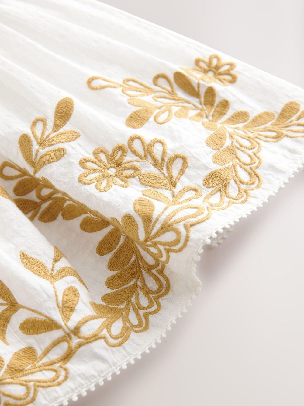 Платье с воротником для девочки Next E89-856, Молочный