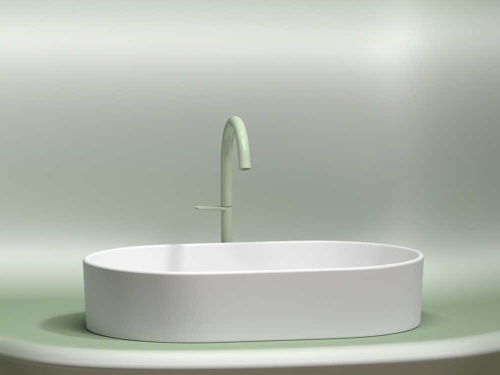 Умывальник чаша накладная овальная (цвет Белый Матовый) Element 608x385x122мм