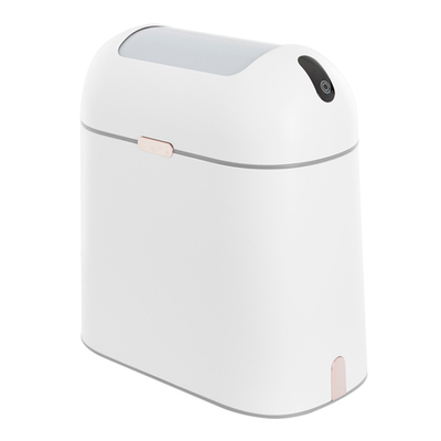 Ведро для мусора сенсорное, овал, Foodatlas JAH-6715, 9 л (белый)