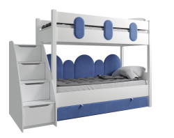 Двухъярусная кровать, Офелия, без лестницы синий