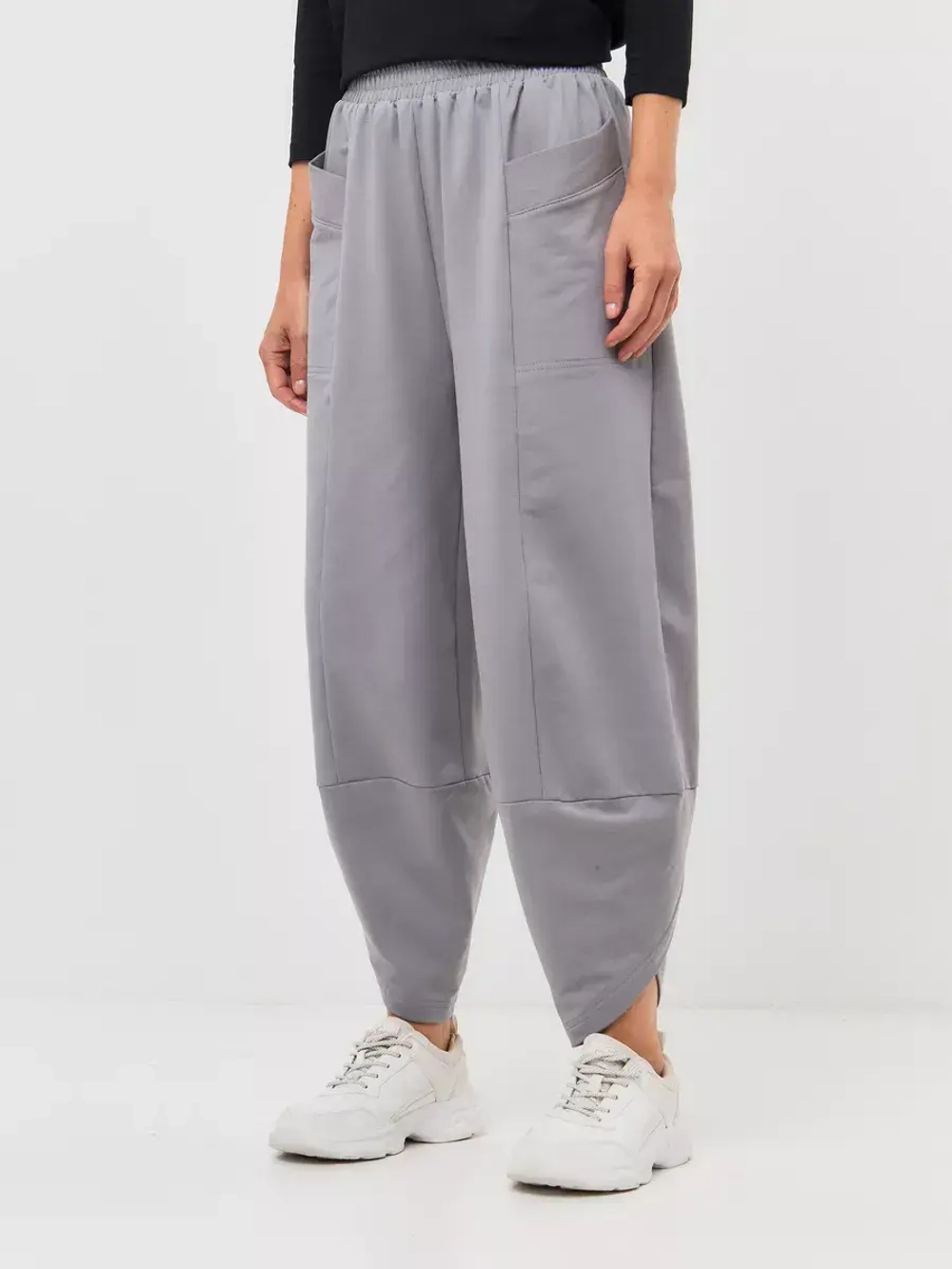 Брюки бананы трикотажные