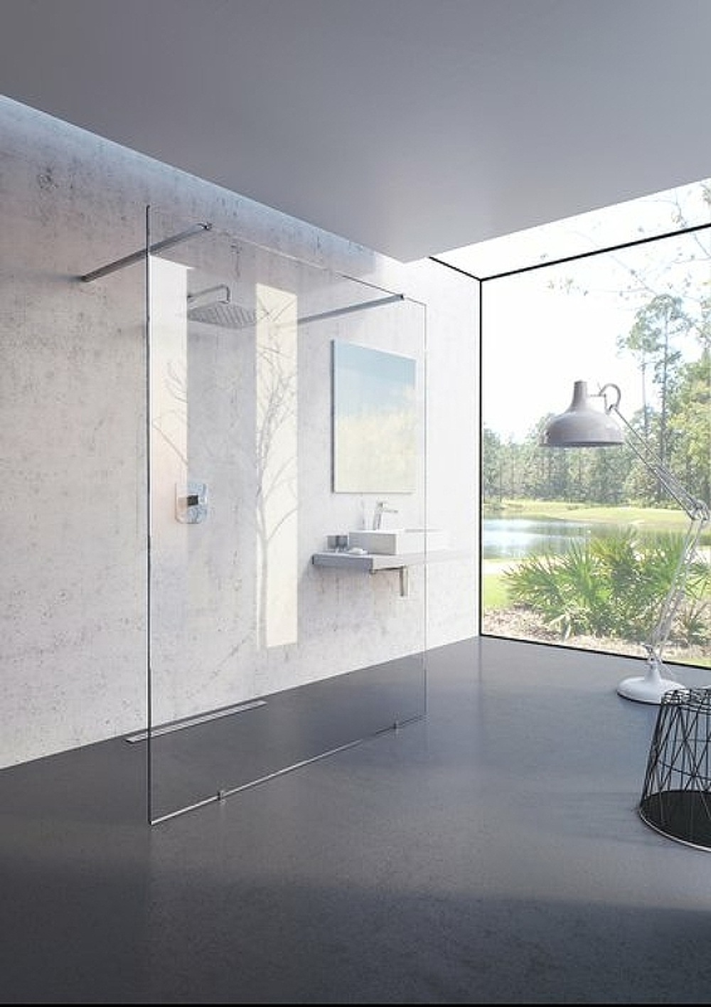 Душевая перегородка Ravak Walk-In Free 160 GW9FS0C00Z1 профиль Хром стекло Transparent