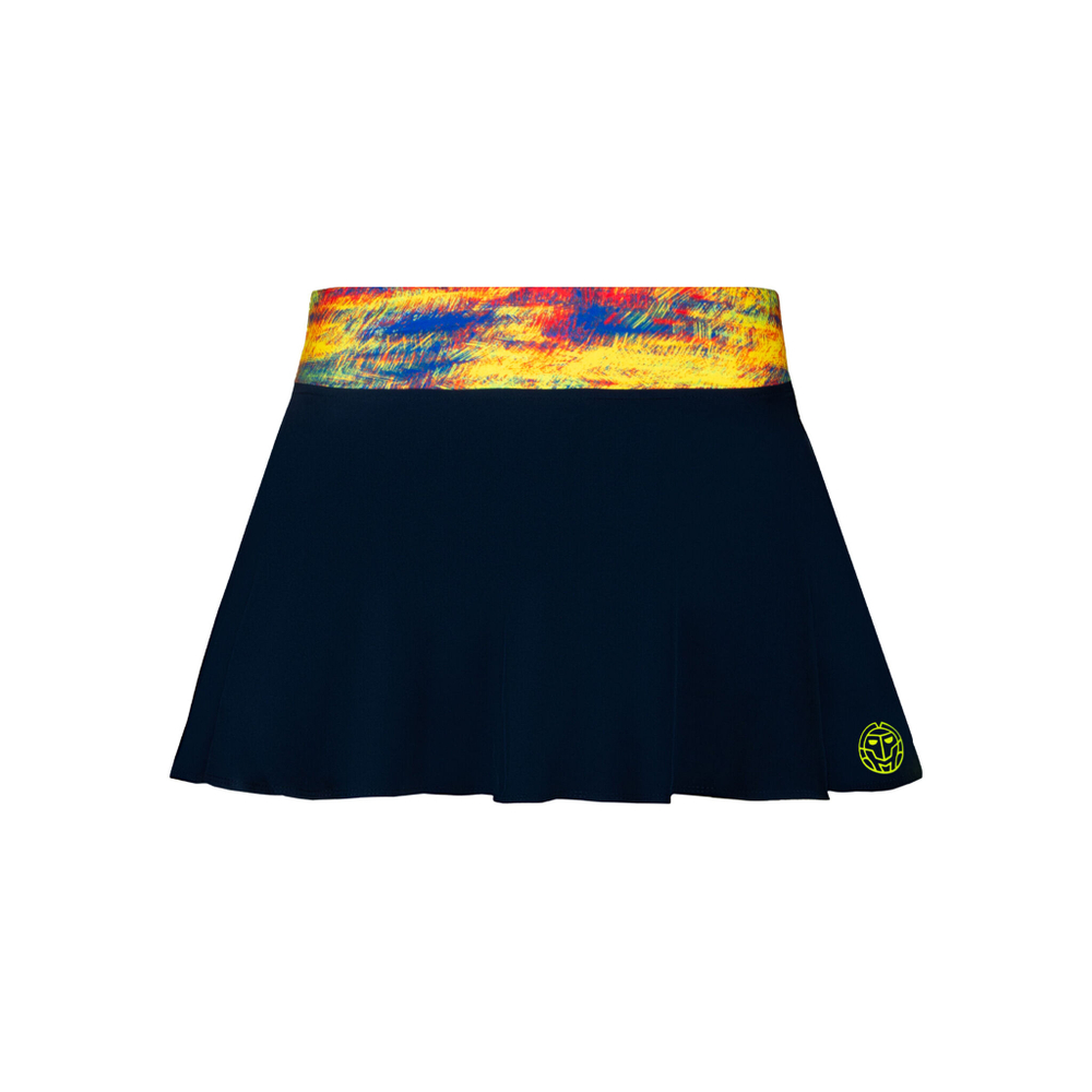 Женская теннисная юбка BIDI BADU Mora Tech Printed Skirt Women - Dark Blue, Multicoloured