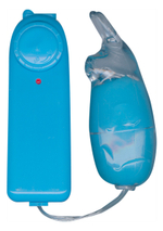 Голубое виброяичко-зайчик FUNKY BUNNY VIBRETTE - 8 см.