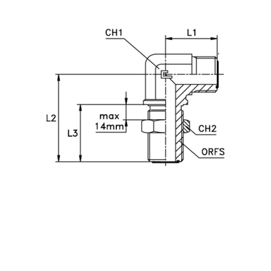 Соединение PD90 ORFS 1.3/16'' D18-20 переборочное CAST