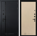 Дверь входная Лабиринт ПИАНО 05 Венге светлый  ЧЕРНАЯ ФУРНИТУРА металлическая