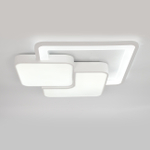 Потолочный светодиодный светильник 91Вт, 5390лм, 3000-6000K, Ra>80, плавная регулировка мощности, изменение цветовой температуры, пульт, металл/акрил, белый