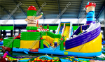 Надувной батут "Детский мегапарк" 18*18*8 м