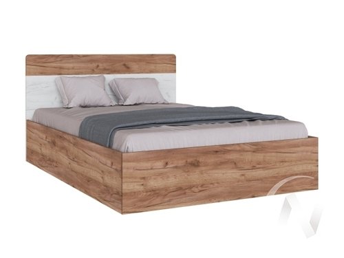 Кровать 1;4м Спальня Вегас с осн.ортопед.с подъемным механизмом (дуб крафт табачный/дуб крафт белый)