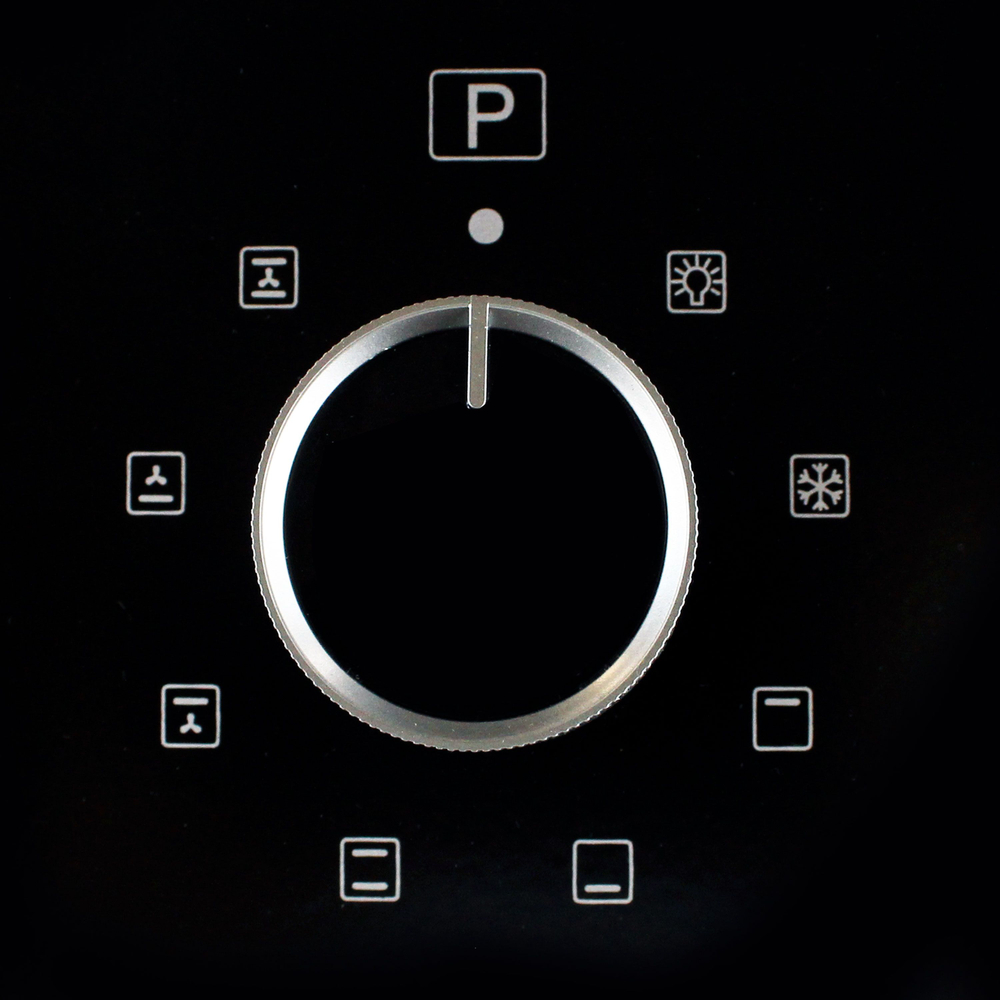 Электрический духовой шкаф встраиваемый GINZZU HOE-120 черный с конвекцией, 9 программ