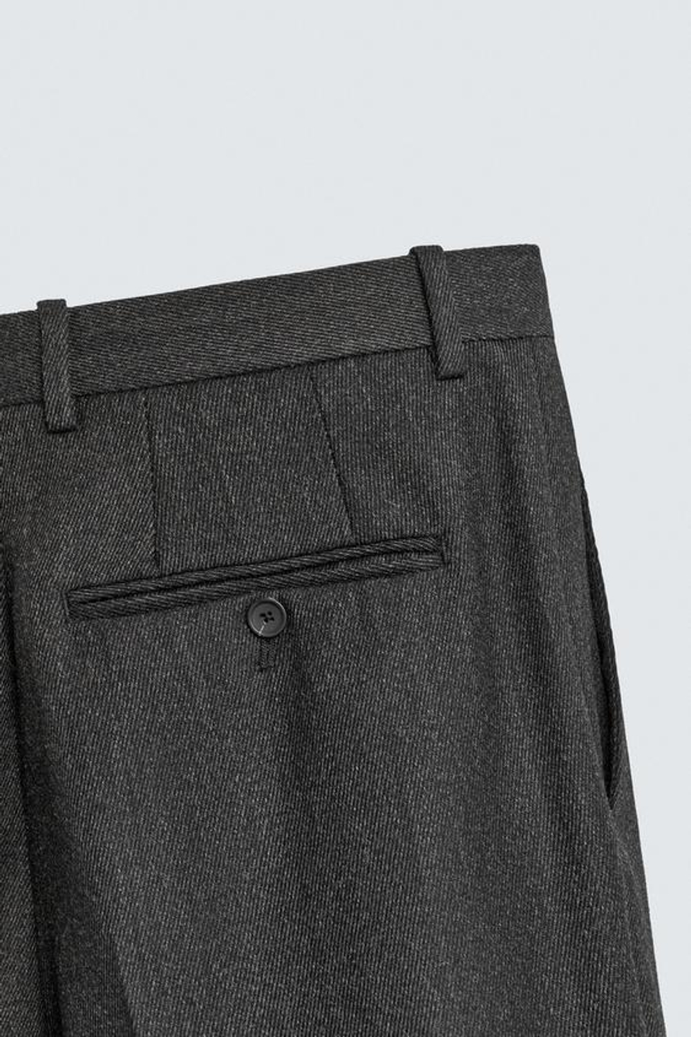 ZARA БРЮКИ ИЗ 100% ШЕРСТИ, АНТРАЦИТОВО-СЕРЫЙ