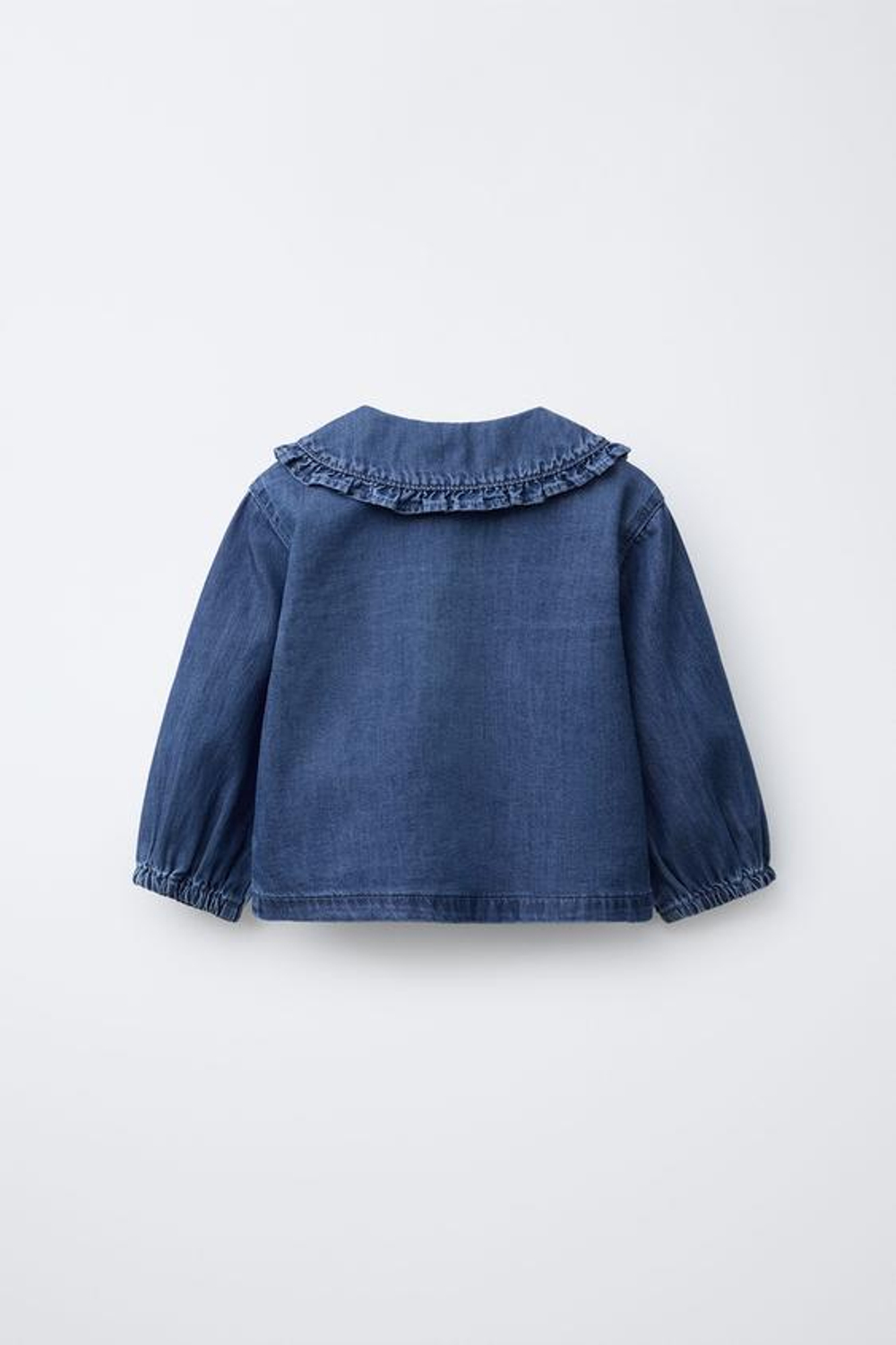 ZARA ДЖИНСОВАЯ РУБАШКА, ВЫЦВЕТШИЙ СИНИЙ