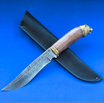 Нож ковка Князь Дамаск, латунное литьё