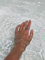 Кольцо Crystal Drop с голубым топазом