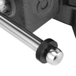 Тиски слесарные BVH-200, 200 мм, поворотные, стальная направляющая, с наковальней //Denzel