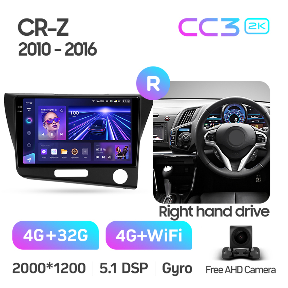 Teyes CC3 2K 9"для Honda CR-Z 1 2010-2016