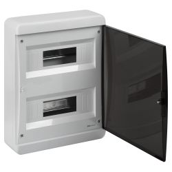 Корпус пластиковый навесной ЭРА COMFORT ЩРН-П-24 IP41прозрачная крышка белый | Корпуса пластиковые модульные