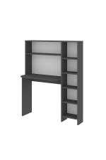 Стол рабочий с полками для книг 120х140 - антрацит
