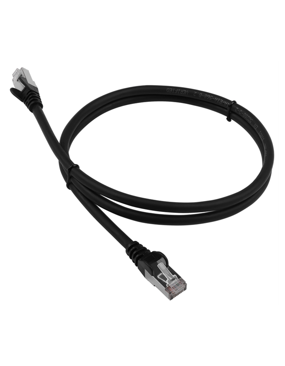 Патч-корд LANMASTER LSZH FTP кат.6, 1.0 м, черный