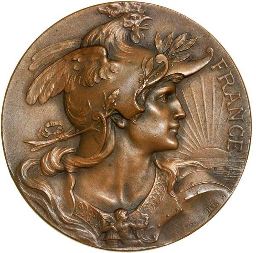 France, Third Republic, "Prix d'Honneur" Bronze Medal, 1921