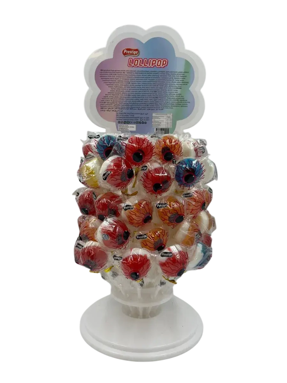 Карамель леденцовая на палочке в форме глаз, 60шт