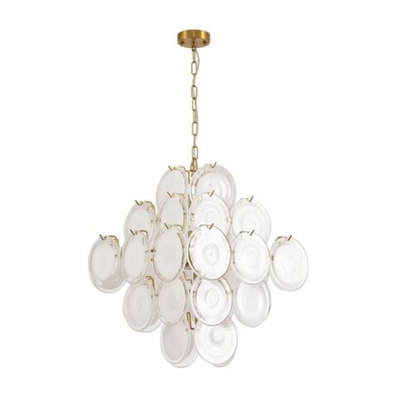 8320/8 MODERNI LN26 137 латунь/белый, металл/стекло Люстра E14 8*40W 220V CHIPSY