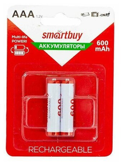 Аккумулятор Smartbuy R03/AAA, 1.2V 600mAh, блистер. (Цена за 2шт)