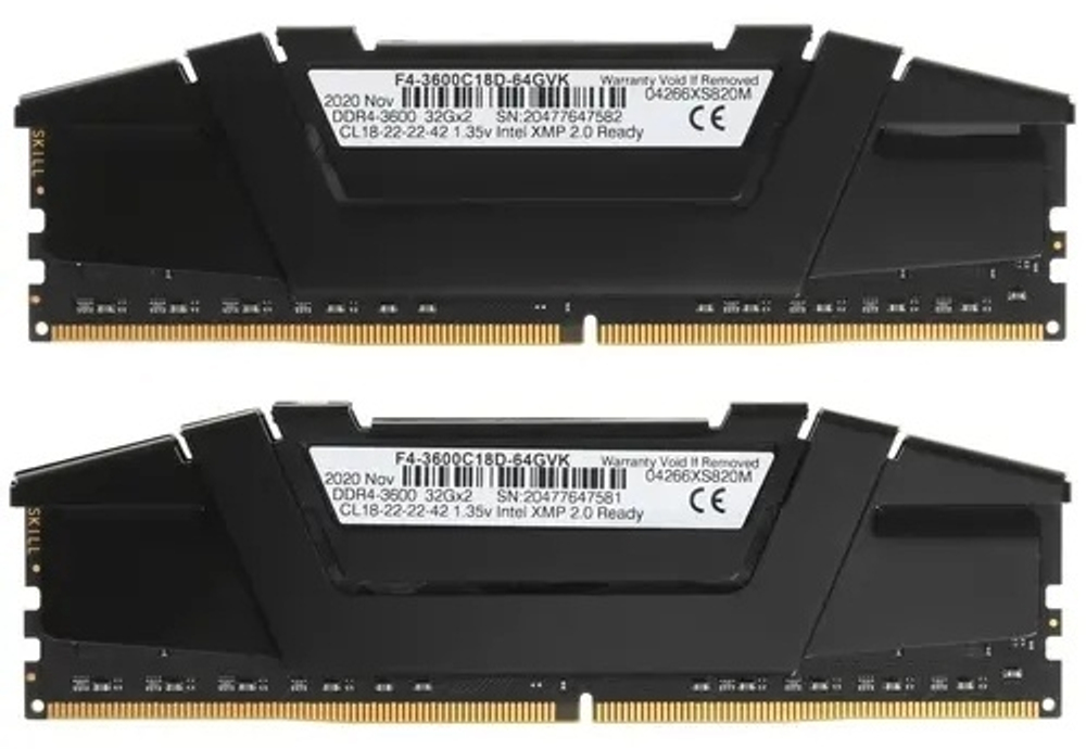 Оперативная память G.SKILL RipJaws V F4-3600C18D-64GVK 64 Гб