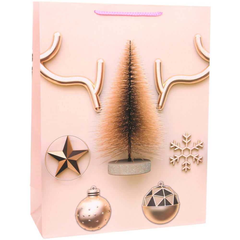 Пакет подарочный «Стильная зима» 26*32*10 см