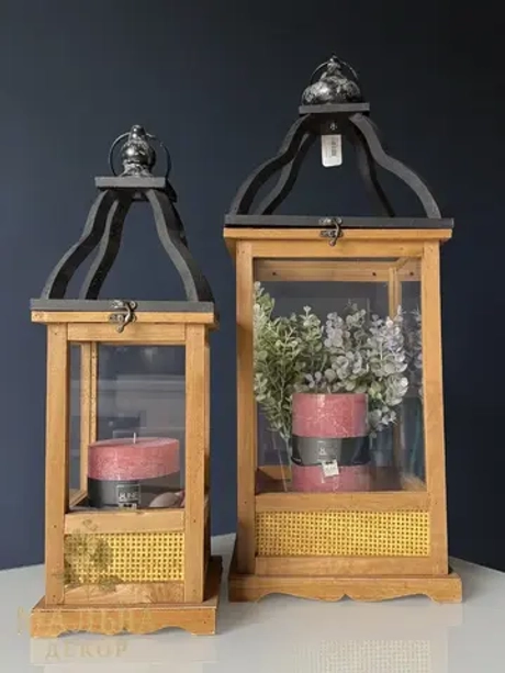 Набор из 2-х подсвечников "Кори" 26x26x70 см и 18x18x53 см