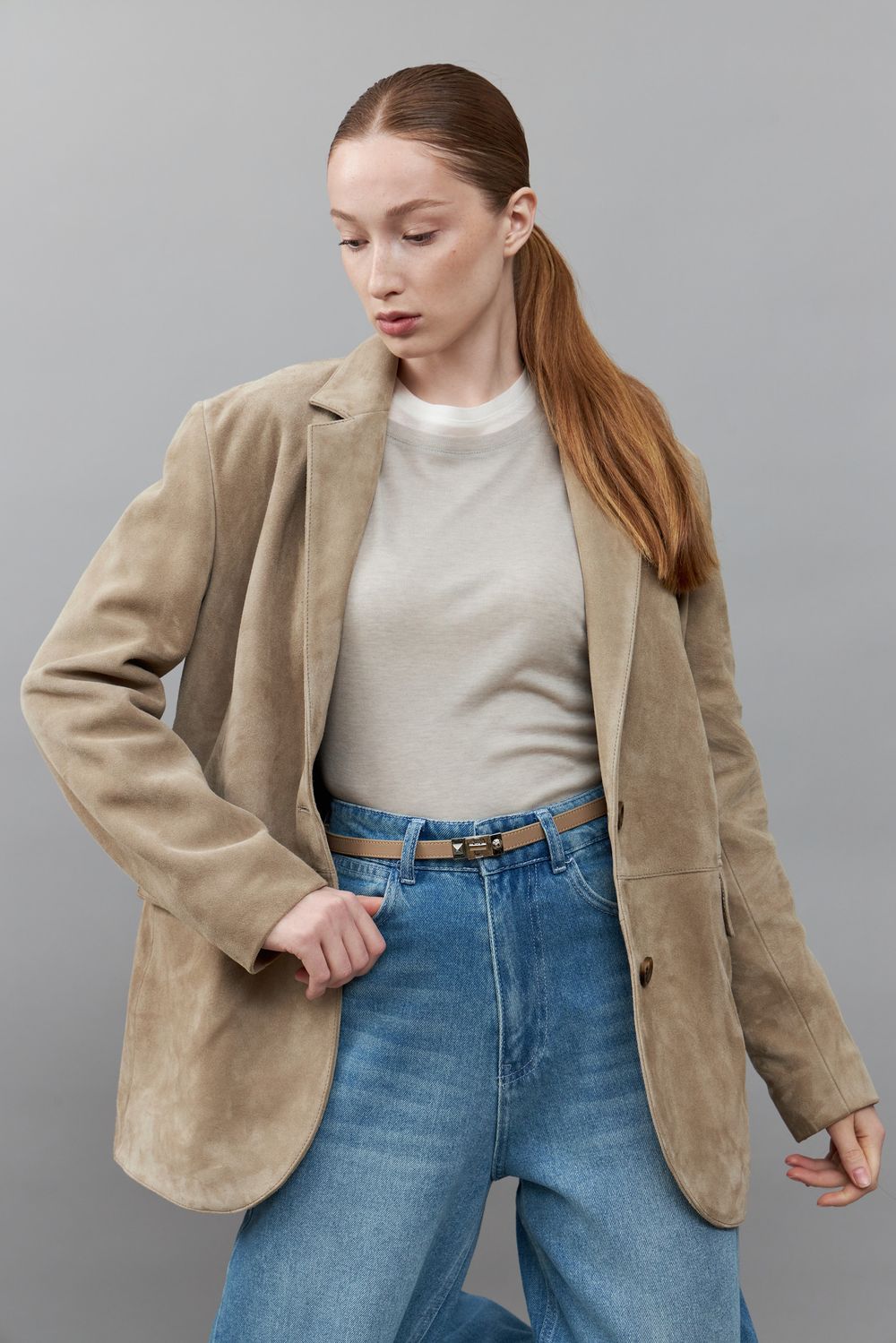 ТОНКИЙ РЕМЕНЬ С ЗАМОЧКОМ BEIGE|NUDE