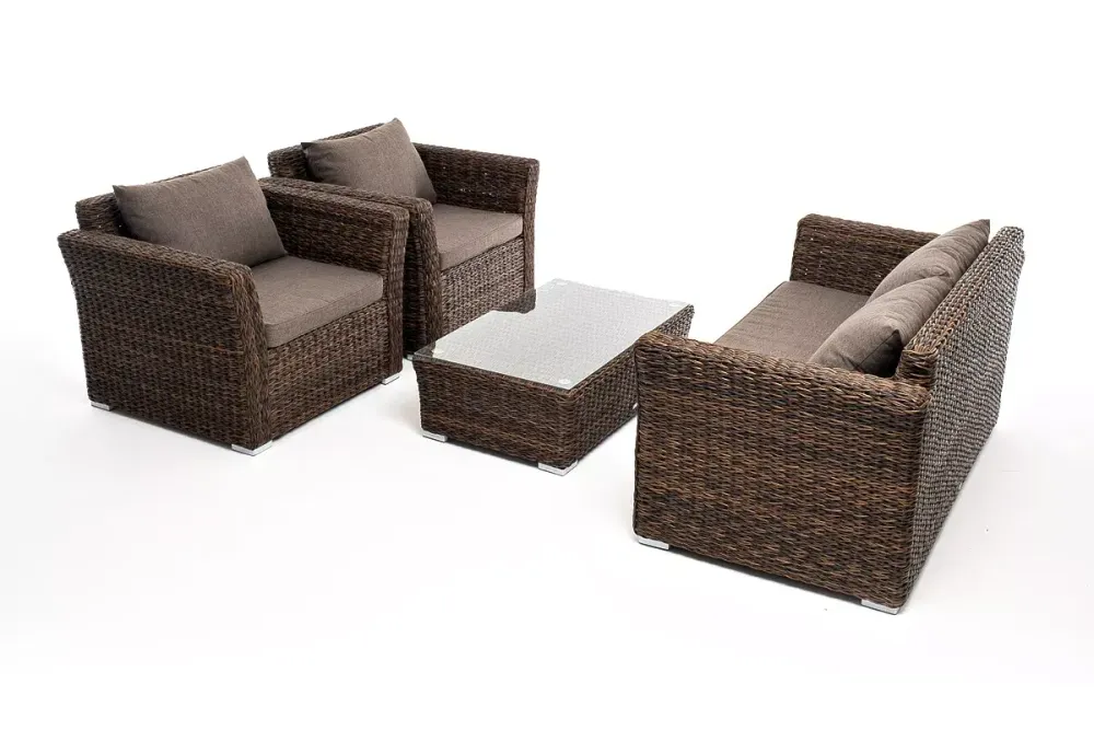 "Капучино Сингл" лаунж-зона из искусственного ротанга (гиацинт), цвет коричневый