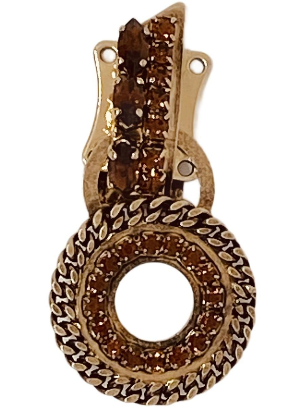 Пряжка-клипса (Франция) со стразами Сваровски для верхней одежды