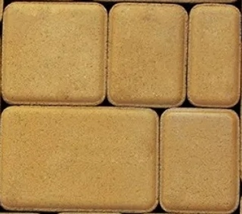 Брусчатка Старый город 5 элементов 60 мм желтый