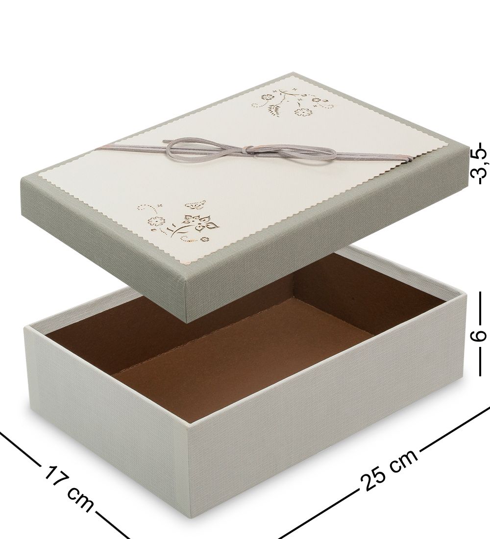 WF-69-B Набор коробок из 3шт «Прямоугольник» цв.белый